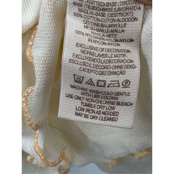 Free People Top Mesh Women Medium‎ White Bell Sleeve Embroidered Bohemian Fairy - Picture 11 of 12